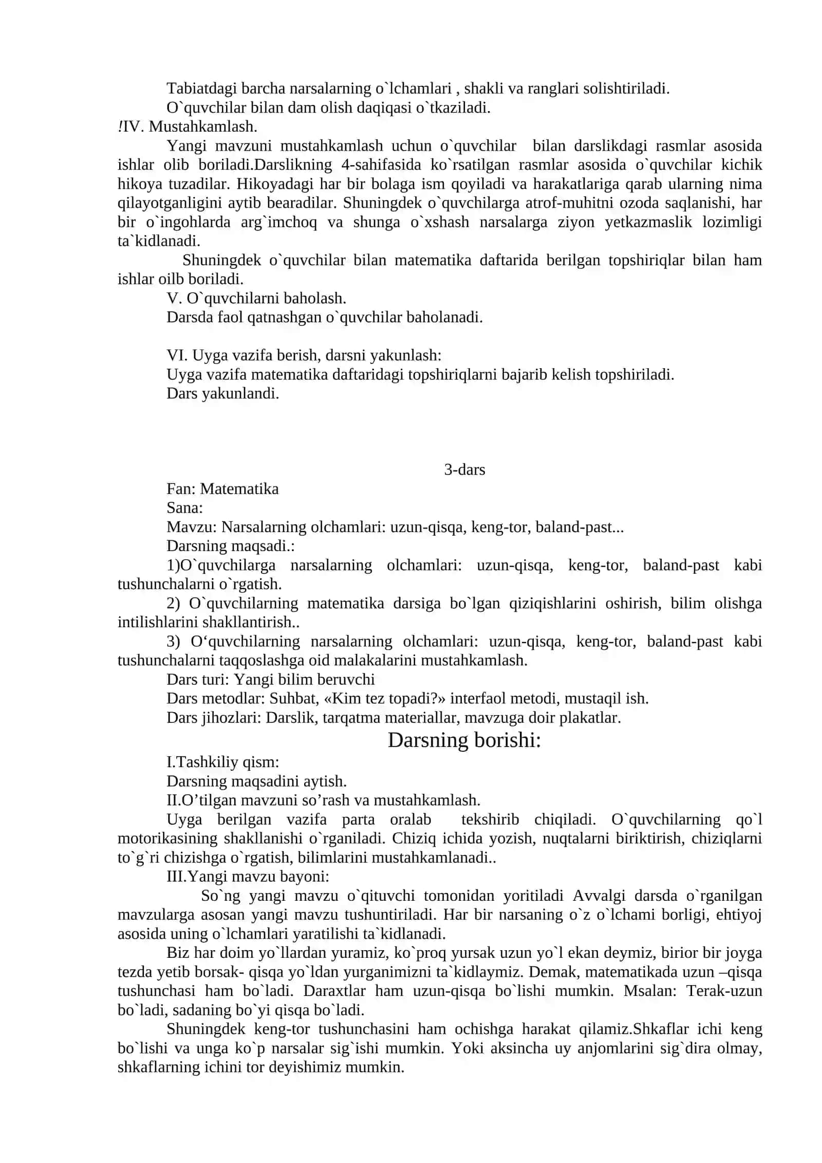 Dars Ishlanma Matematika 3
