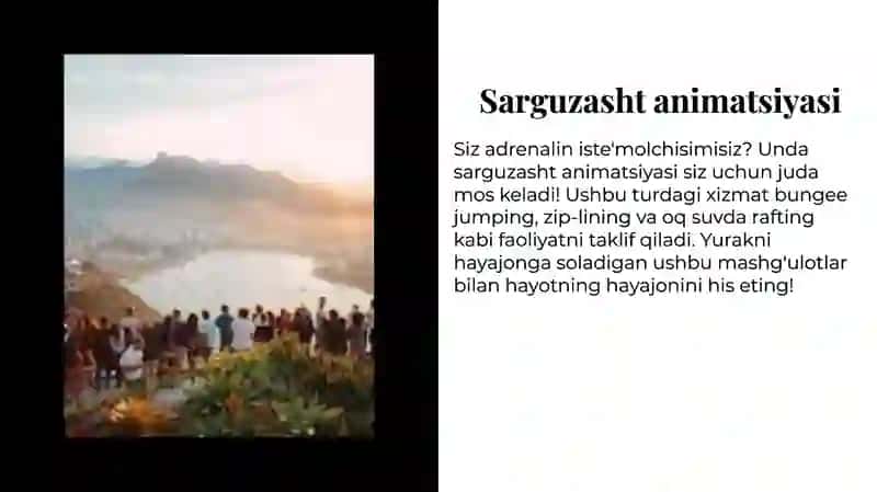 Turizm animatsiyasi 3