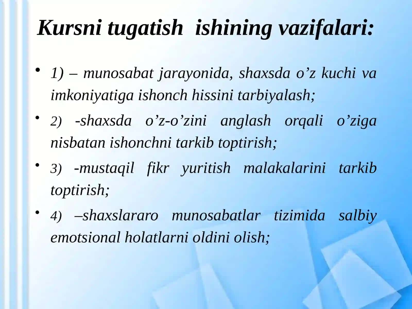 Ta’lim muassasasi darslari qismlarining psixologik xususiyatlari 3