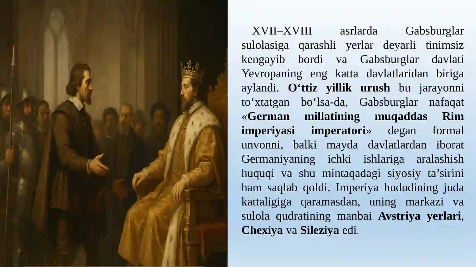 Avstriya (Gabsburglar) imperiyasi yangi davrda:  tarixiy rivojlanishning asosiy voqealari va jarayonlari 3