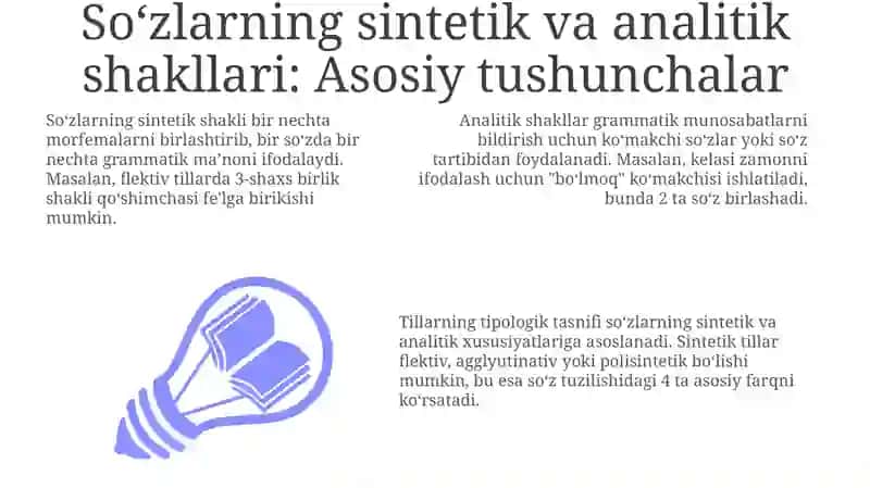Soʻzlarning sintetik va analitik shakllari 3