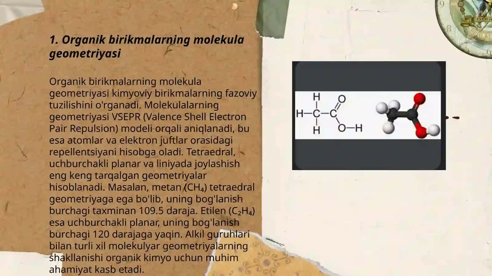 Organik birikmalarning fazoviy tuzilishi 3