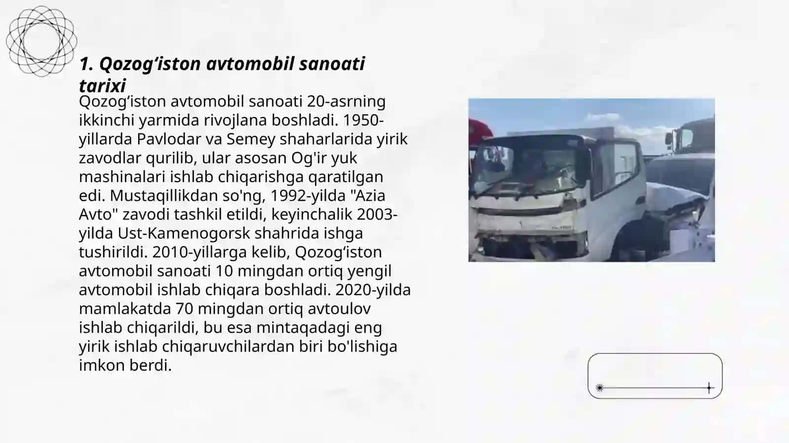 Qozogʻiston avtomobil sanoati rivojlanishi 3