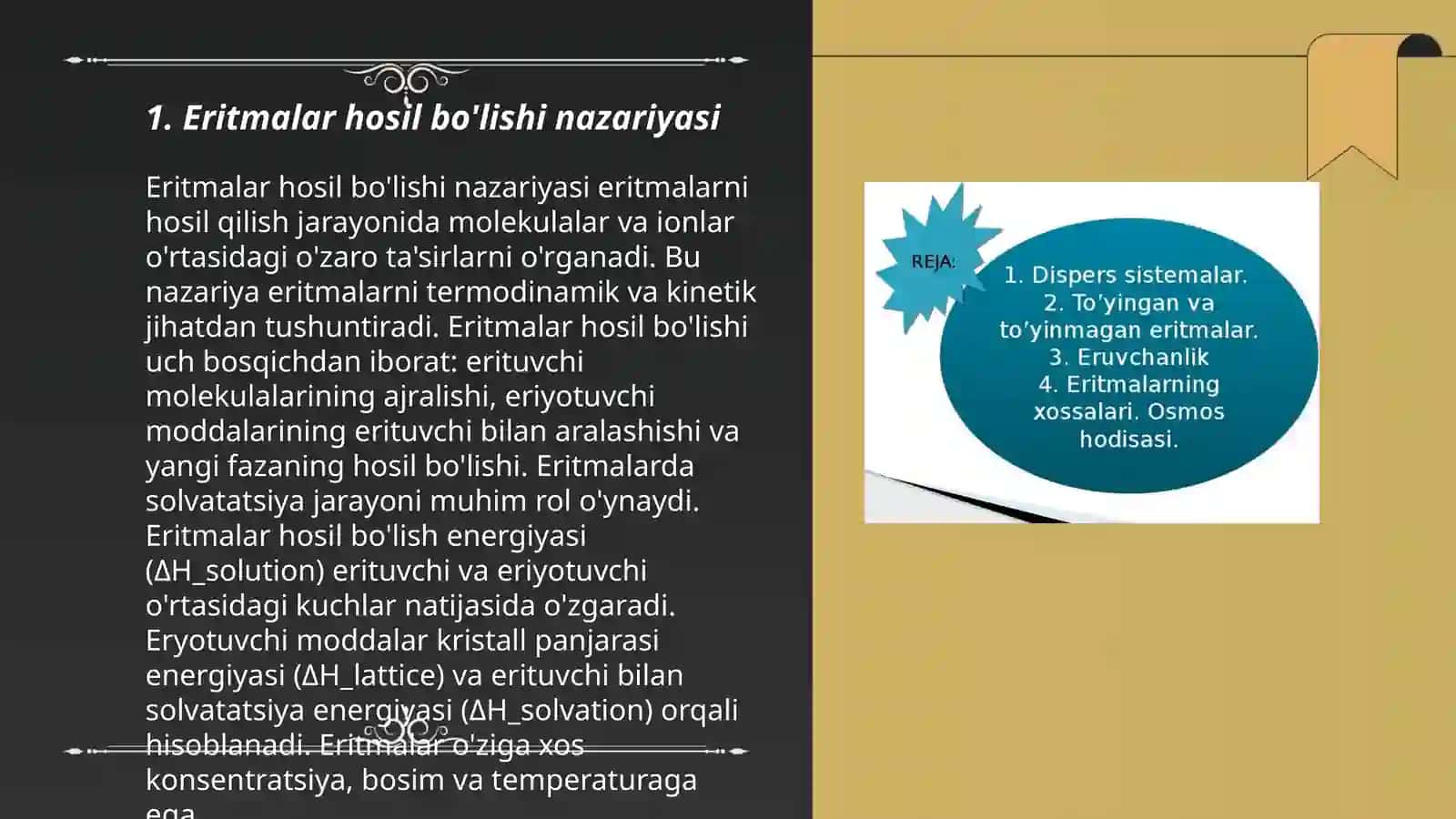 Eritmalar hosik bo'lishi va ularning konsentratsiyalari 3