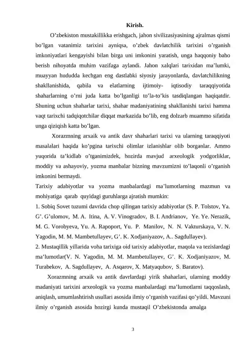 TEMIR VA ANTIK DAVRDA XORAZM VOXASI SHAXARLARINING MODDIY VA MANAVIY MADANIYATI 3