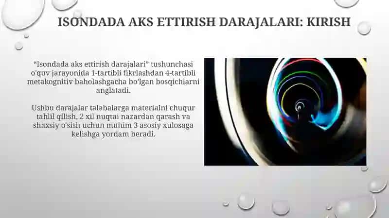 Isondada aks ettirish darajalari 3