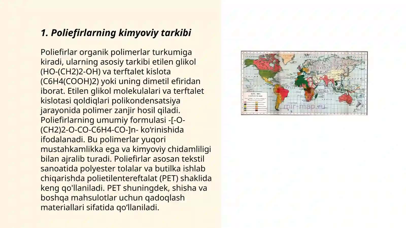 Poliefirlar ishlab chiqarish jarayonining nazariy asoslari 3