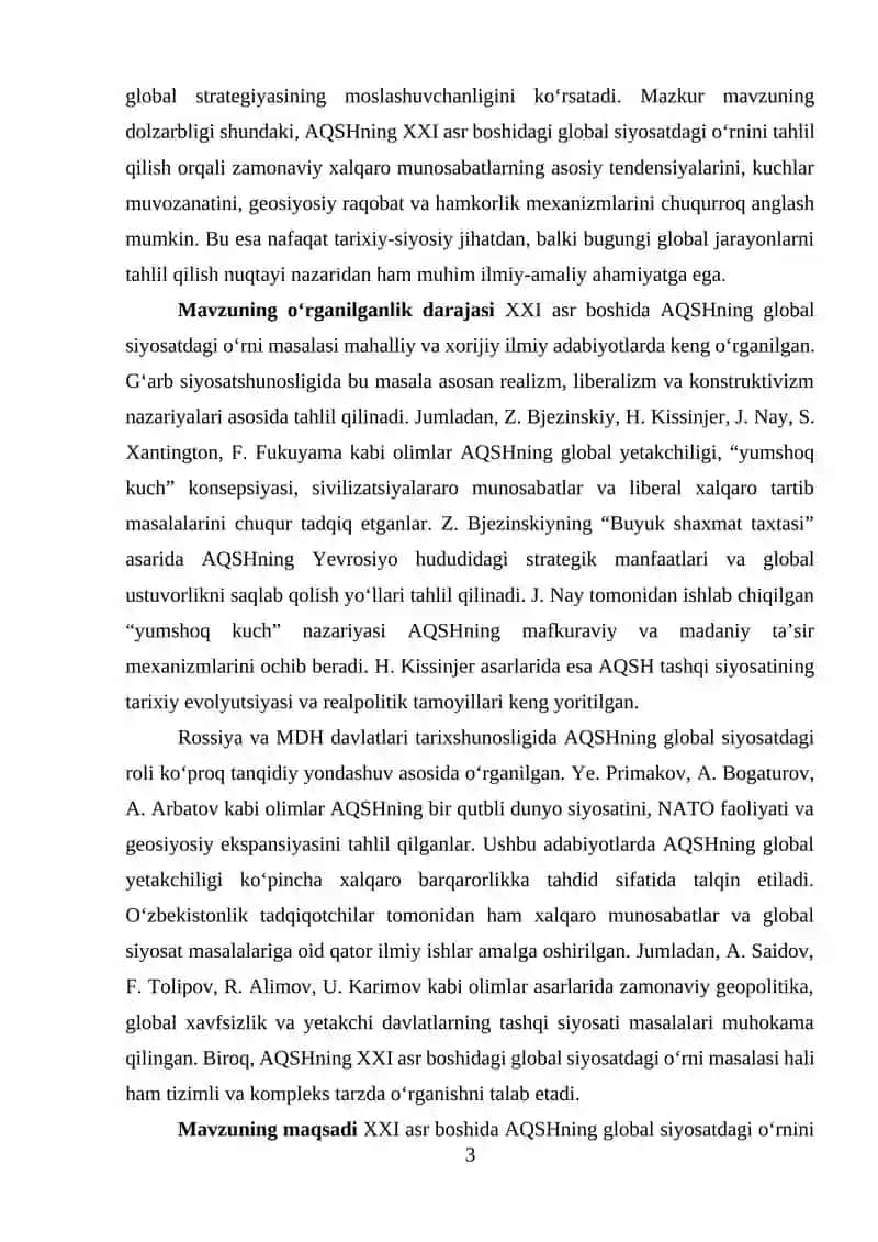 AQSHning XXI asr boshida tashqi siyosati 3
