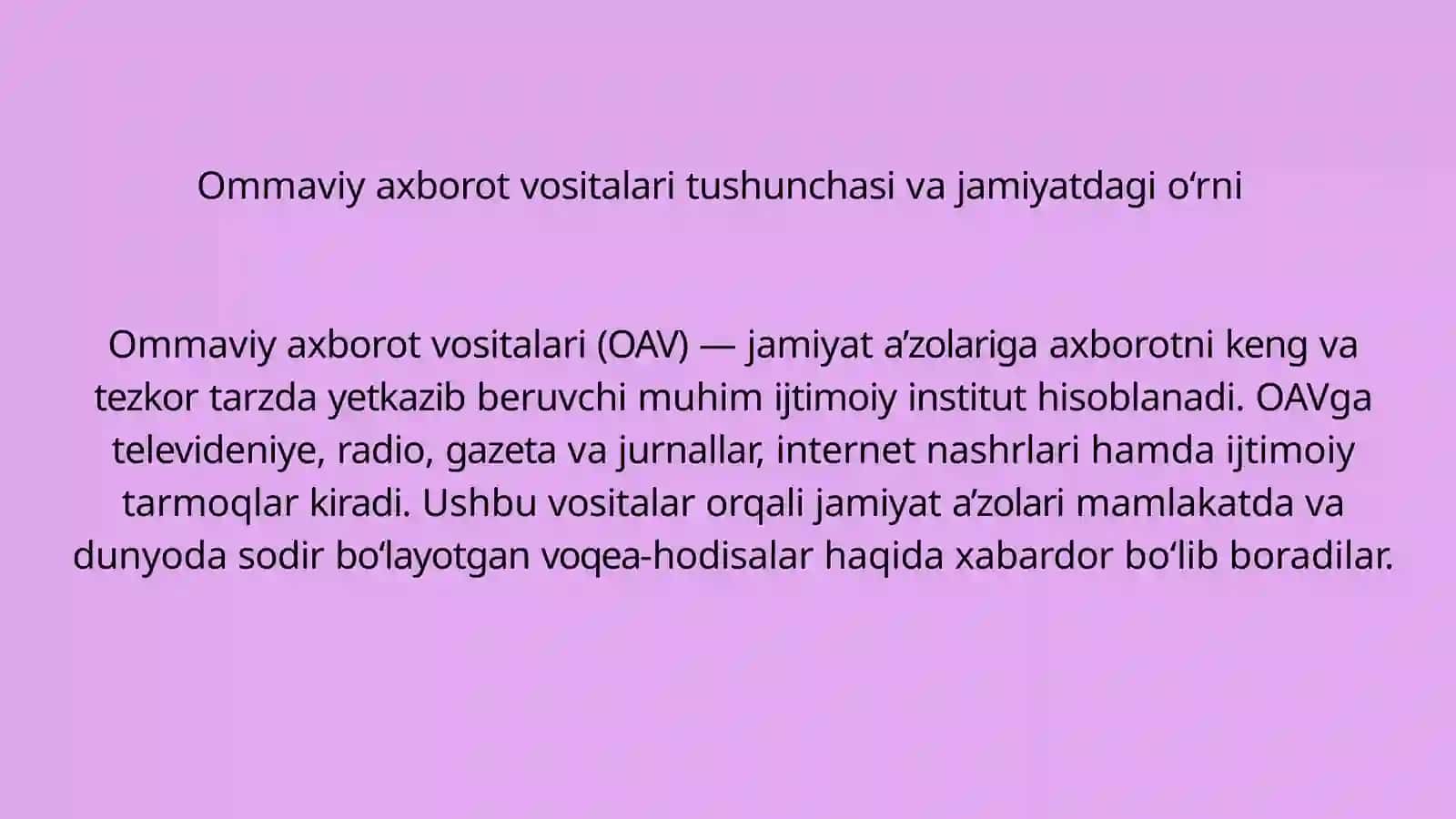 Ommaviy axborot vositalarining ijtimoiy ta’sirkuchi 3