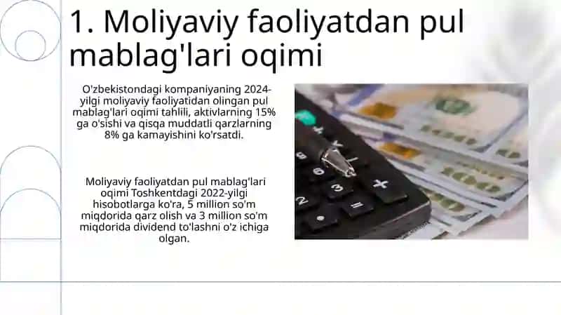 Moliyaviy faoliyatdan pul oqimining tahlili 3