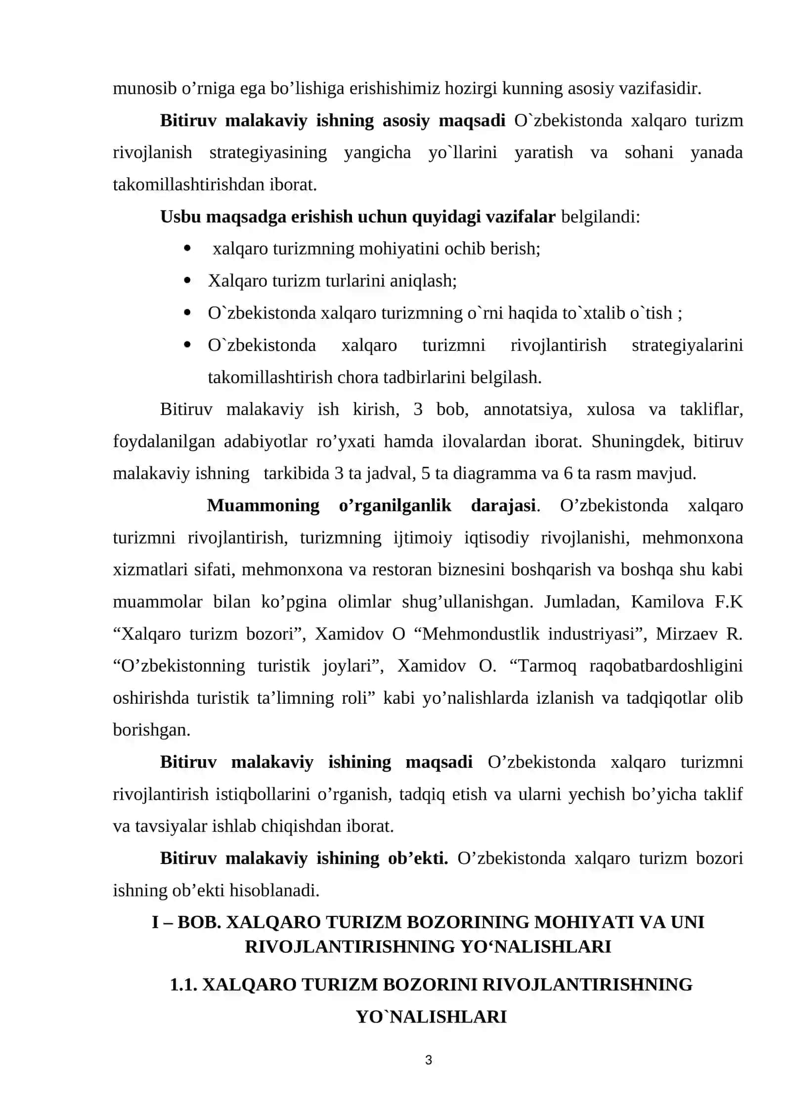 Xalqaro turizmi bozorini rivojlantirish yo’llari 3