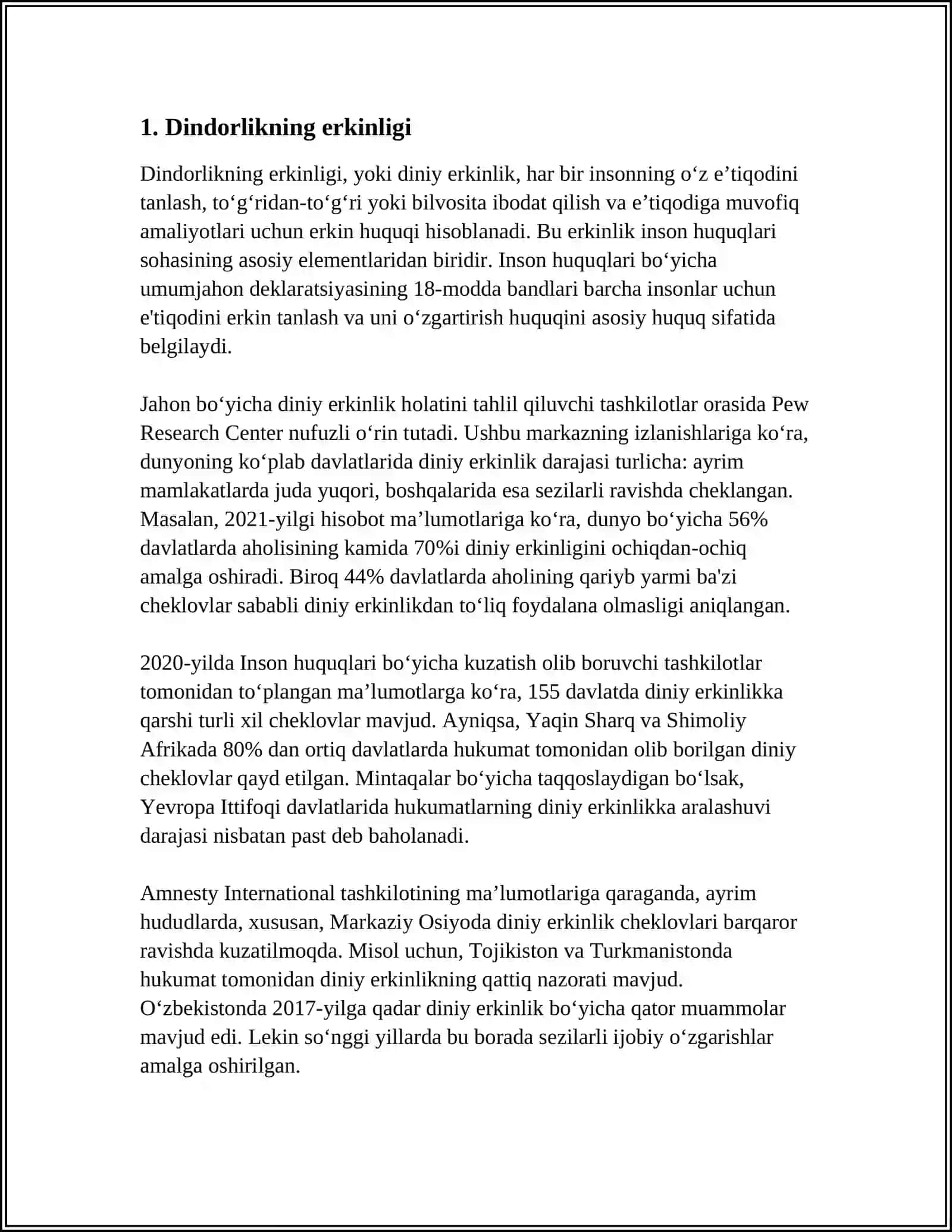 VIJDON VA EʼTIQOD ERKINLIGINING TAʼRIFI 3