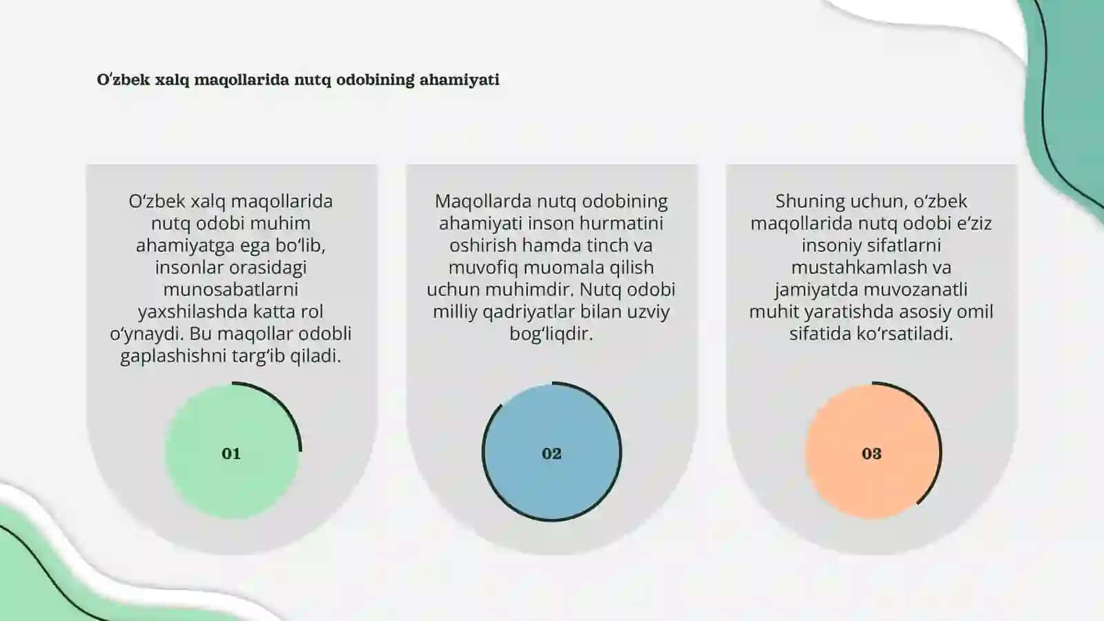 Oʻzbek xalq maqollarida nutq odobining aks etishi 3