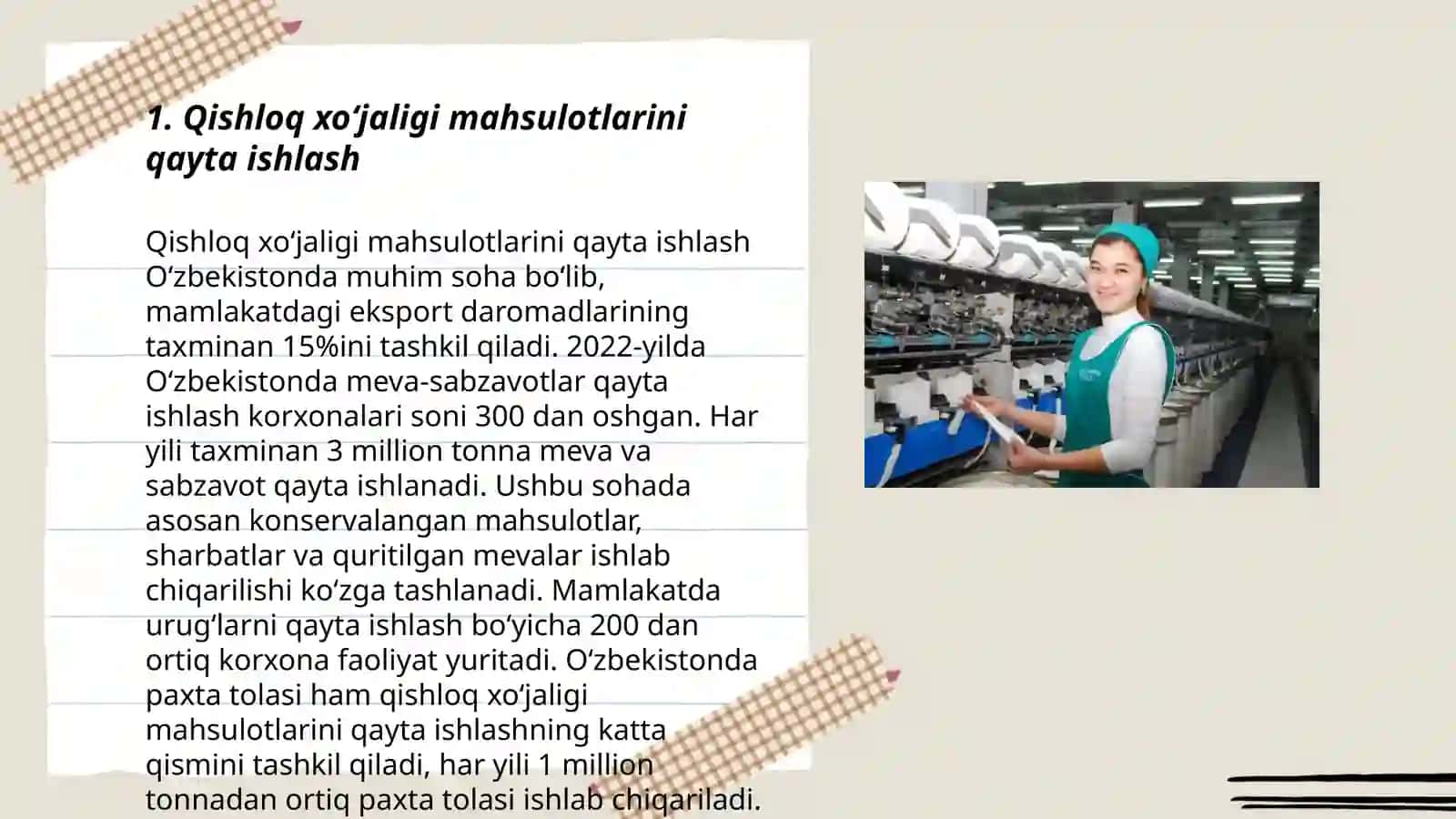 Qishloq xo‘jaligi mahsulotlarini qayta ishlash 3