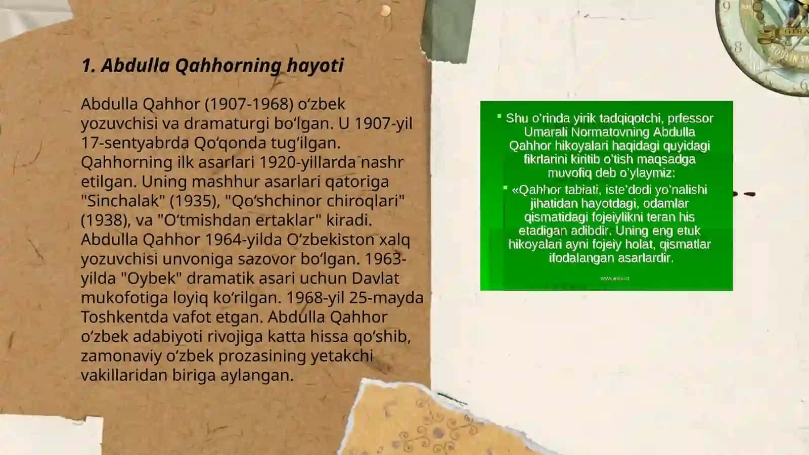 Abdulla Qahhorning hayoti 3