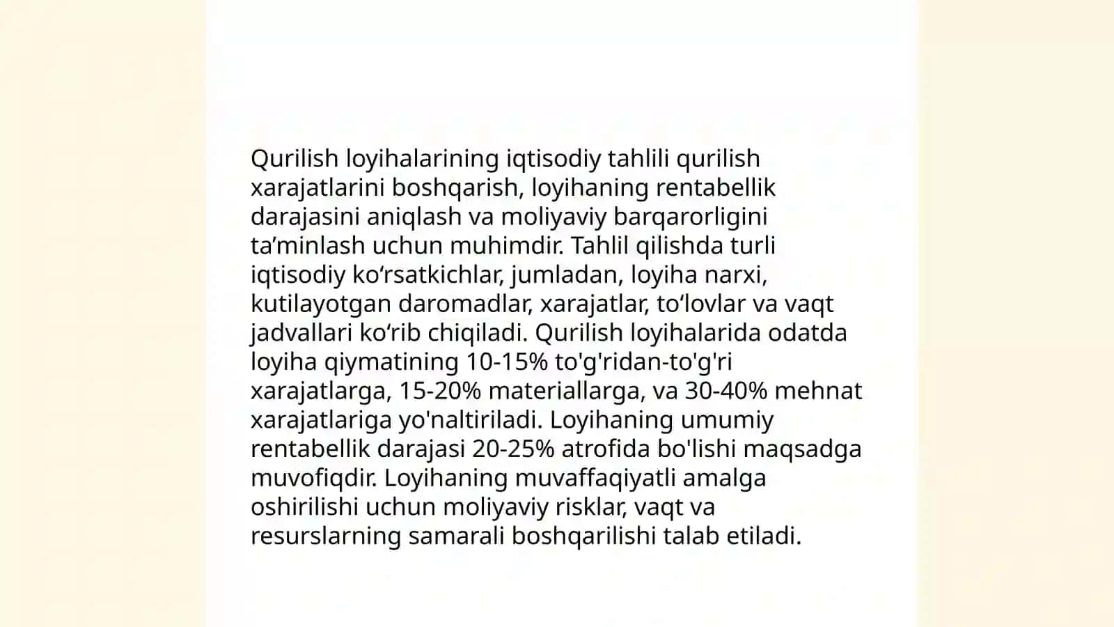 Qurilish loyixa yechimlarining ijtimoiy-iqtisodiy samaradorligini oshirishning asosiy yoʻnalishlari 3
