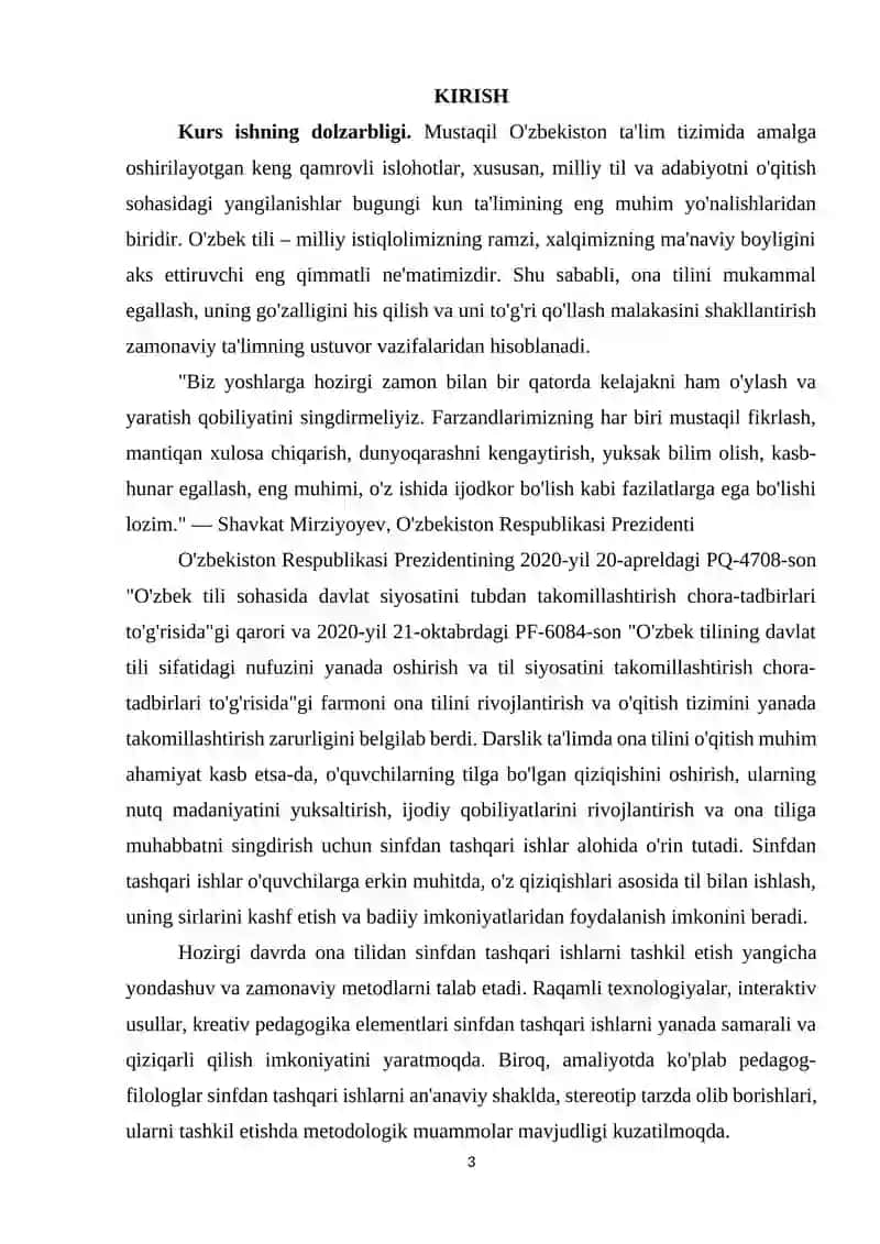 Ona tilidan sinfdan tashqari ishlar tashkil etish 3