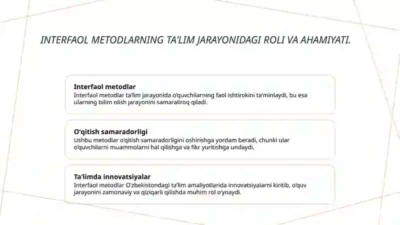 Interfaol metodlar 3