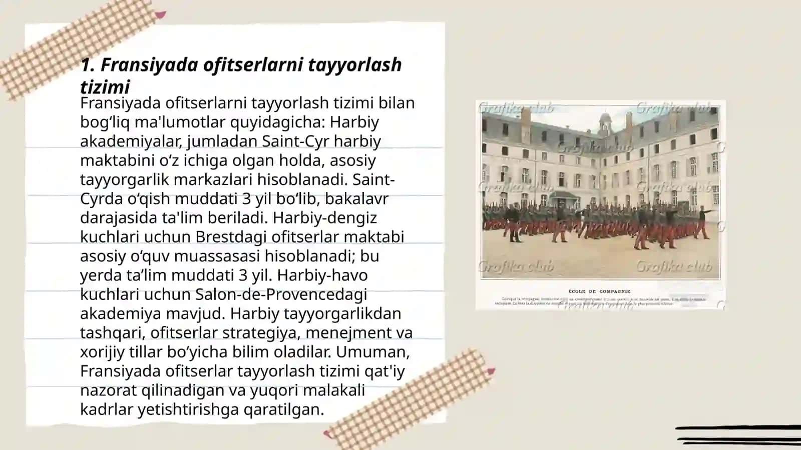 Fransiyada ofitserlarni tayyorlash tizimi 3