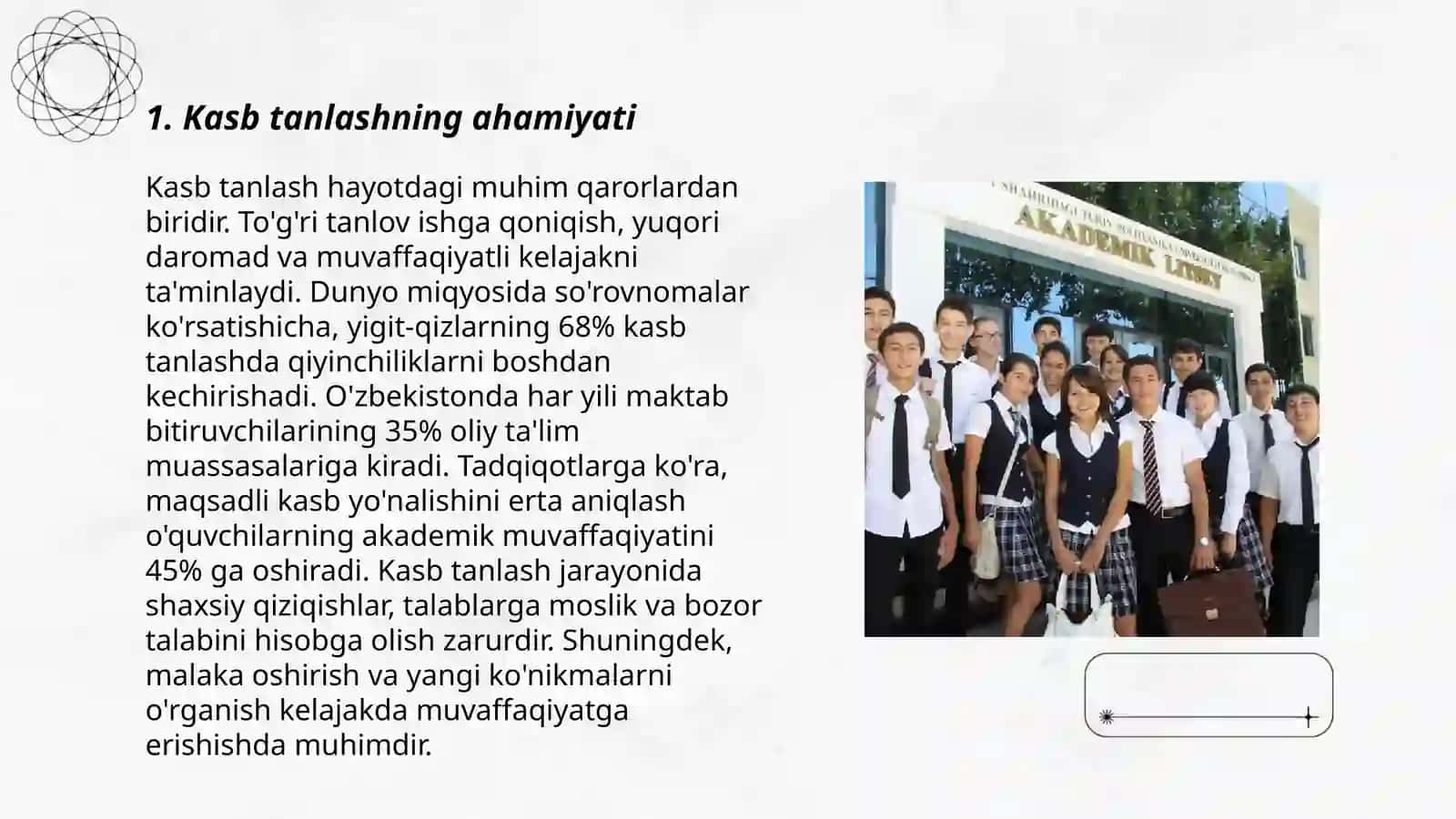 Kasb-hunarga yoʻnaltirish ishining maktab tizimi 3