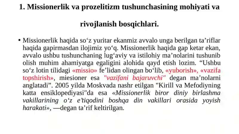 Missionerlik va prozelitizmning siyosiy-ijtimoiy xavfi 3