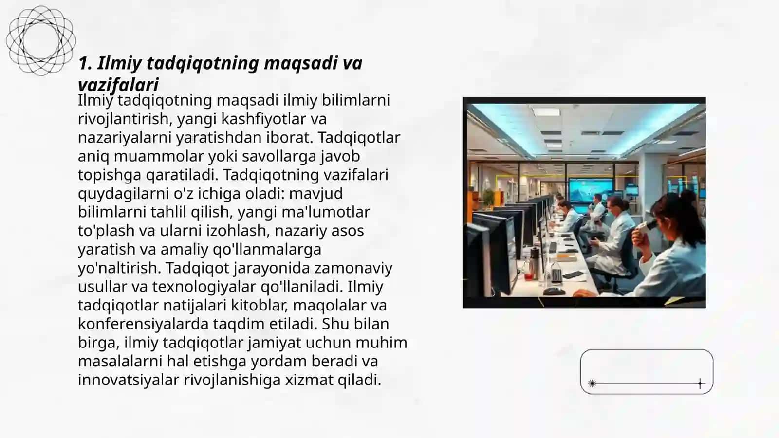 Ilmiy tadqiqotni tashkil etish va uning tarkibi 3