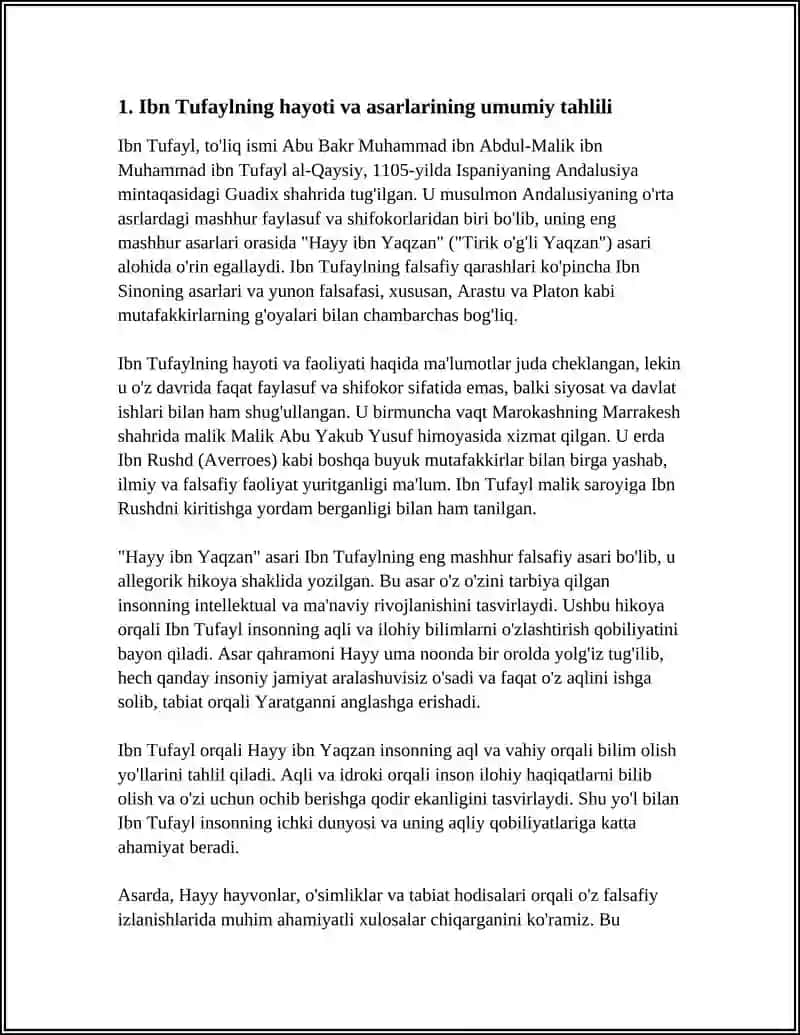 IBN TUFAYLNING FALSAFIY QARASHLARI 3