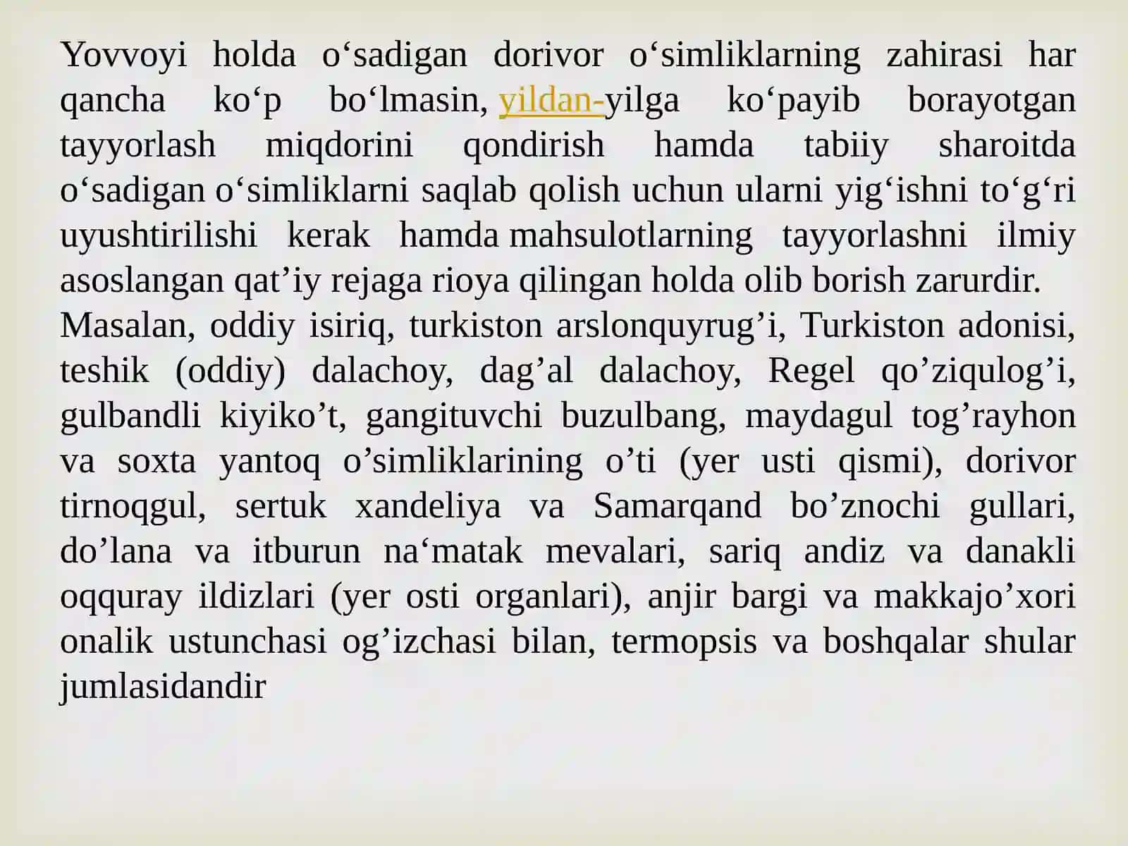 Dorivor O’simlik Xom Ashyolarini Tayyorlash Asoslari 3
