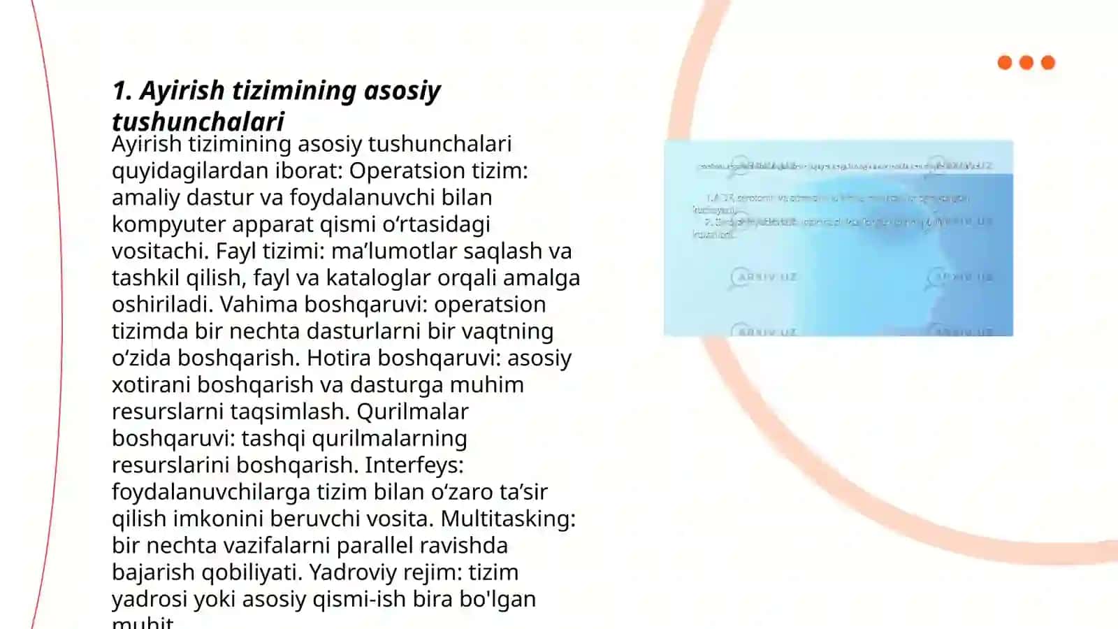 Ayirish tizimi 3