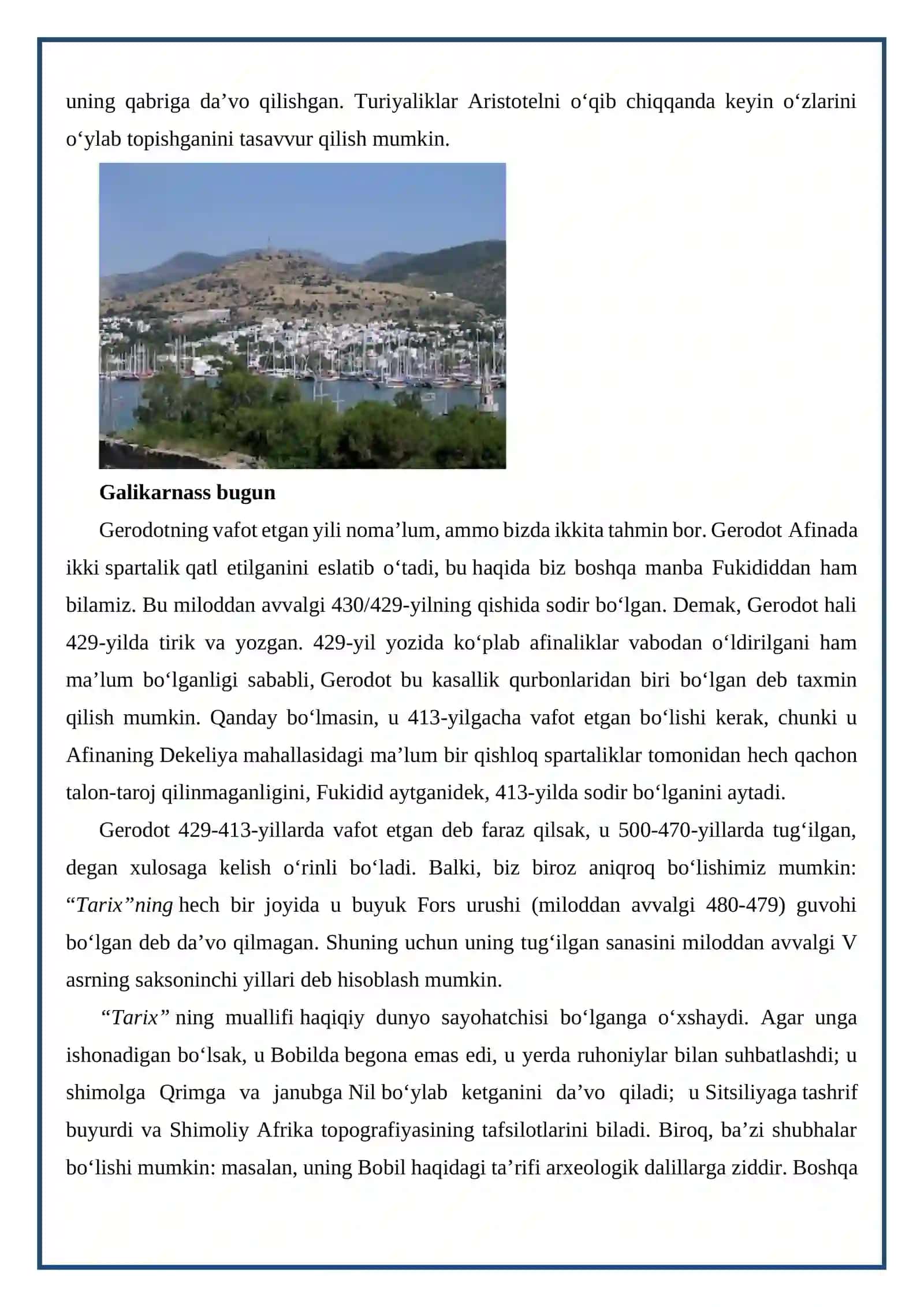 MUSTAQIL ISHI - Gerodot va uning “Tarix” asari haqida 3