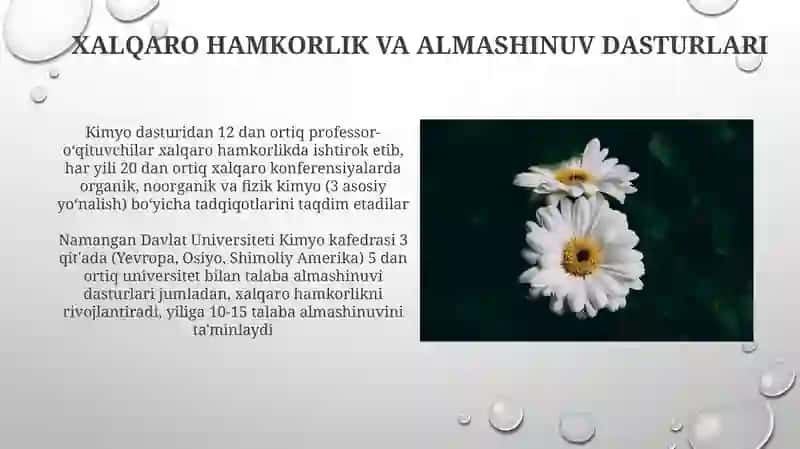 Namangan Davlat Universiteti Kimyo kafedrasi 3