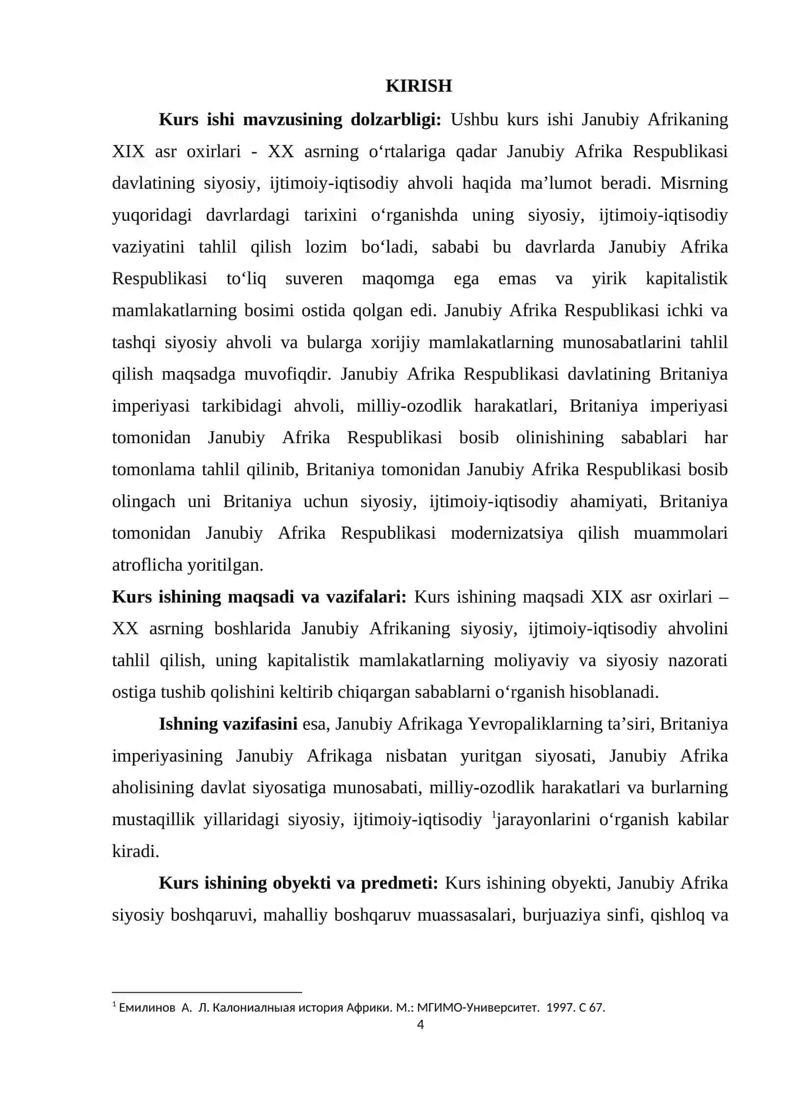 Yangi davrda Janubiy Afrikada Xalqaro raqobat Kurs ishi 3