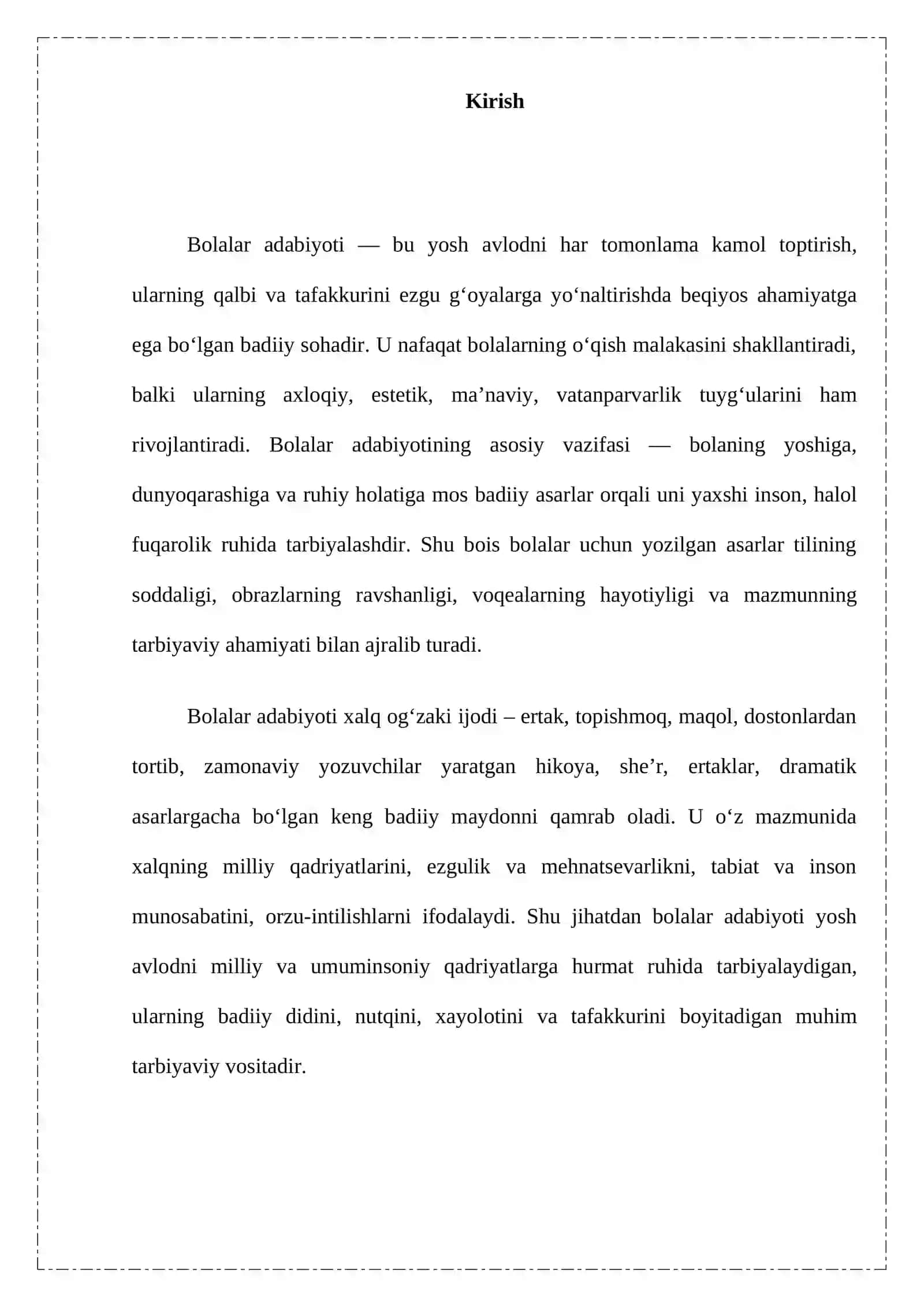 Bolalar adabiyotining oʻziga xos xususiyatlari 3