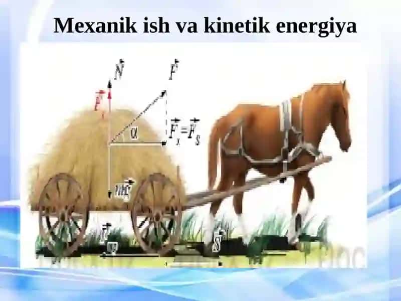 Mexanik ish va quvvat. Mexanik energiya. Kinetik va potensial energiyalarning ish va kuch bilan bog‘liqligi. Mexanikada energiyaning saqlanish qonuni. 3