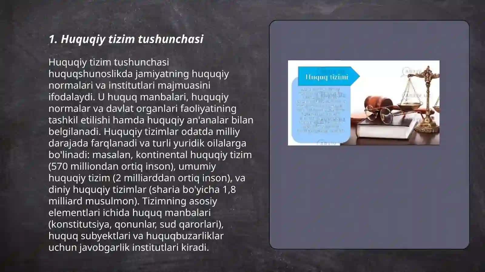 Huquqiy tizim va huquq tizmi 3