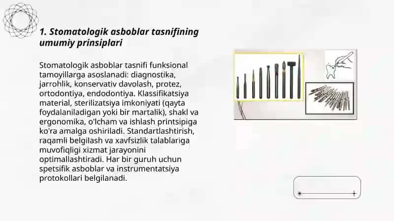 Stomatologik asboblar tasnifi 3