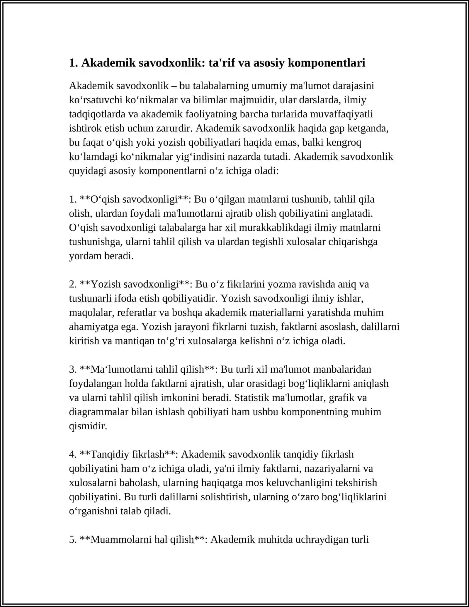 Akademik savodxonlik va uning o‘rni 3
