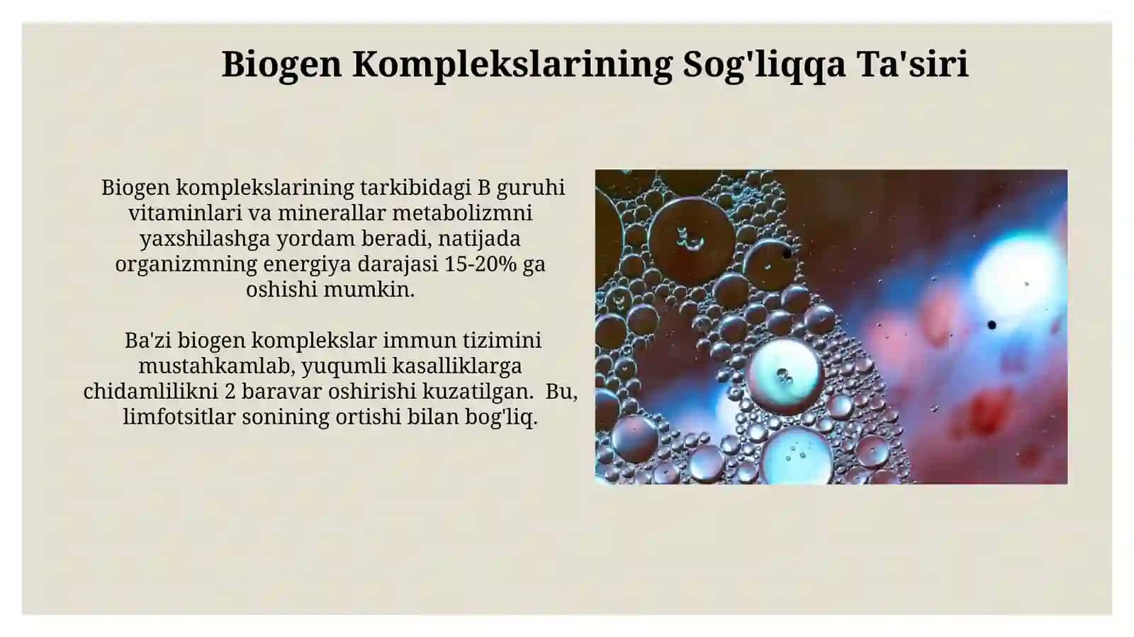 Biogen Faol Kompleks Birikmalar 3
