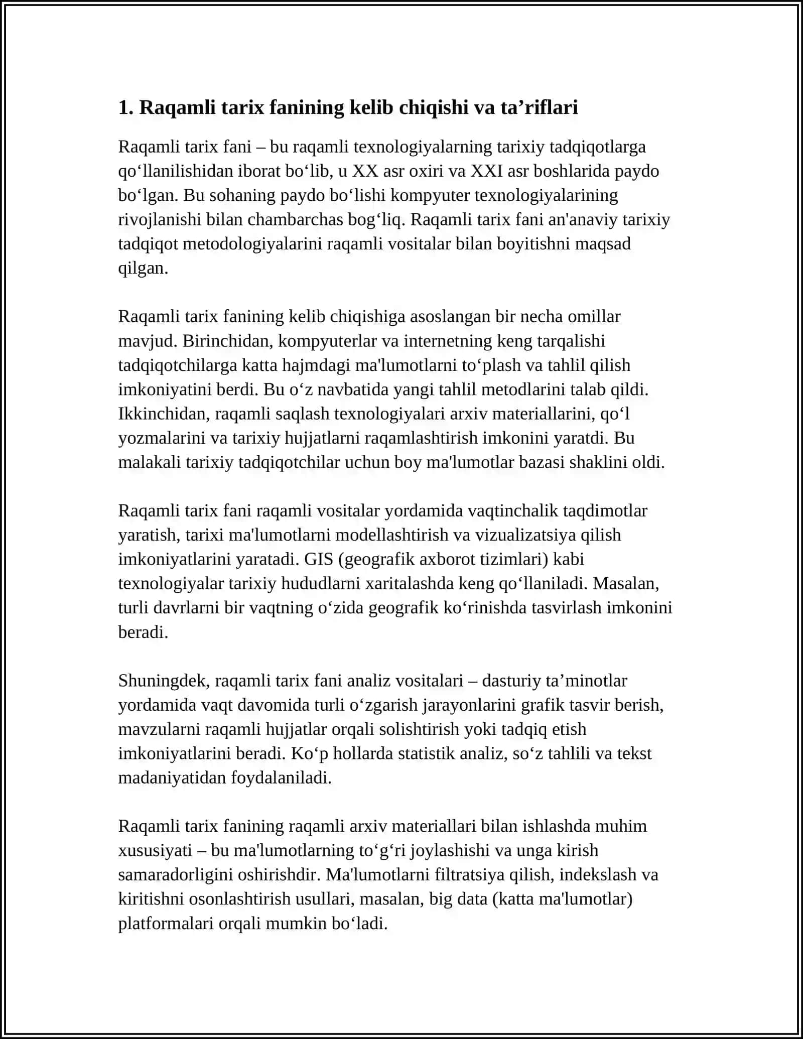 DUNYODA RAQAMLI TARIX FANINING VUJUDGA KELISHI 3