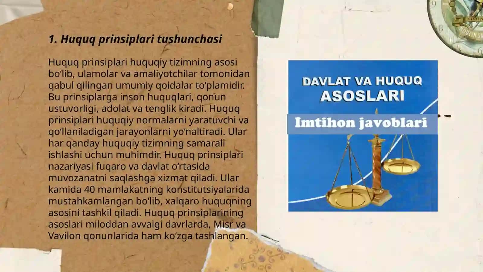 Huquq prinsiplarining tasnifi 3