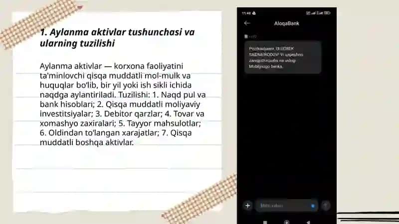Aylanma aktivlar boshqarish 3