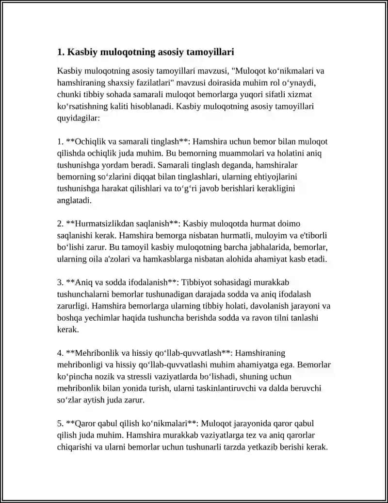 MULOQOT KOʻNIKMALARI VA HAMSHIRANING SHAXSIY FAZILATLARI 3