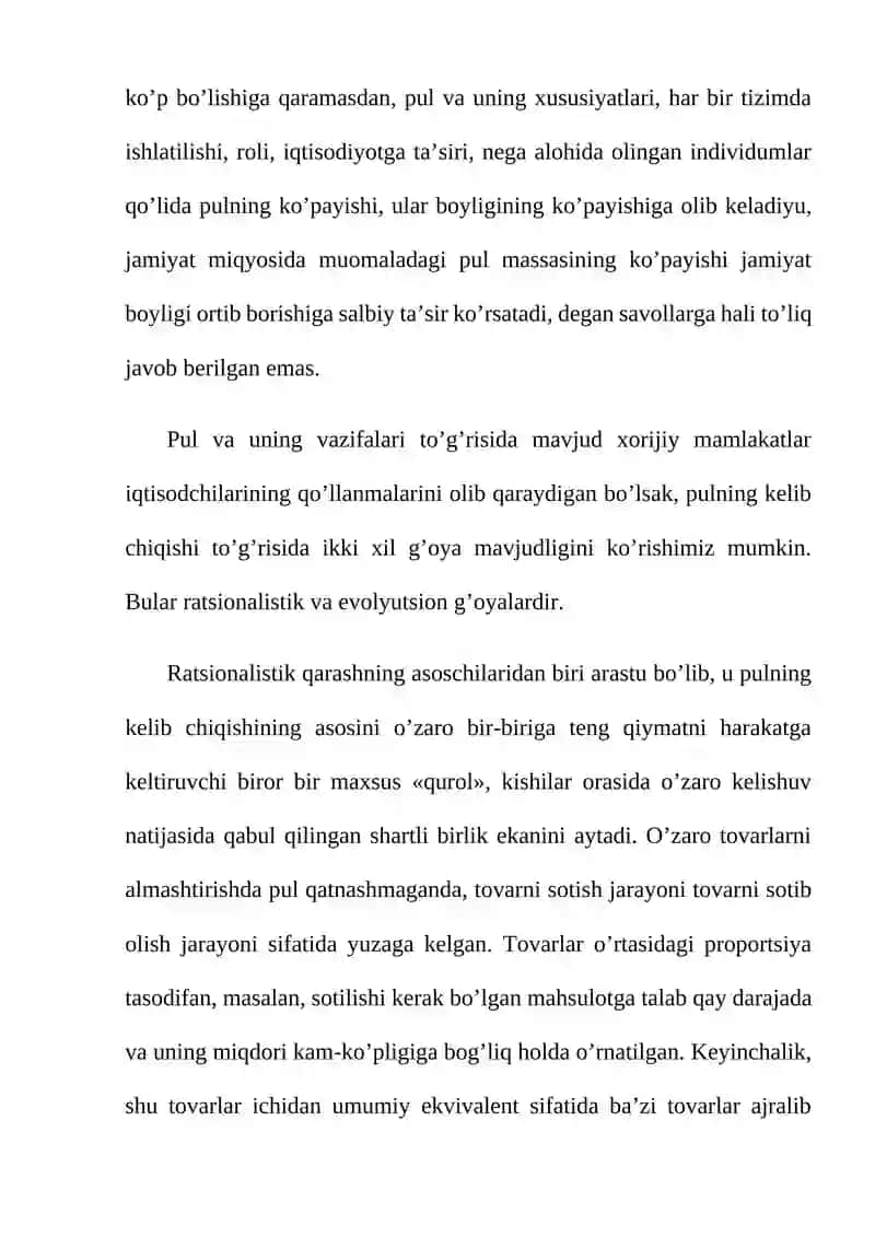 Pulning shakillari va turlarining evolyutsiyasi 3