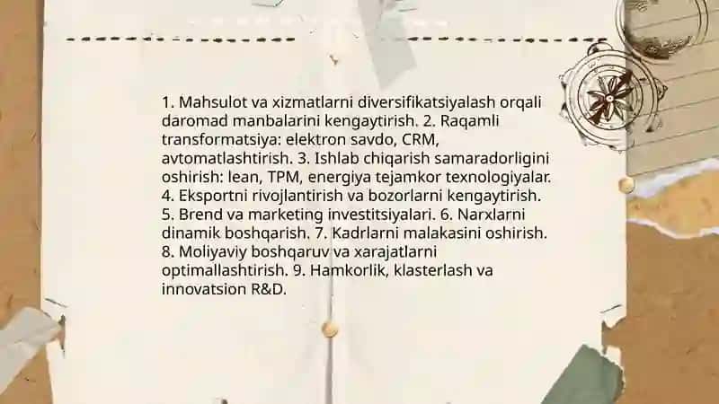 Mamlakatni modernizatsiyalash sharoitida korxona foydasi va uni maksimallashtirish yo'llari 3