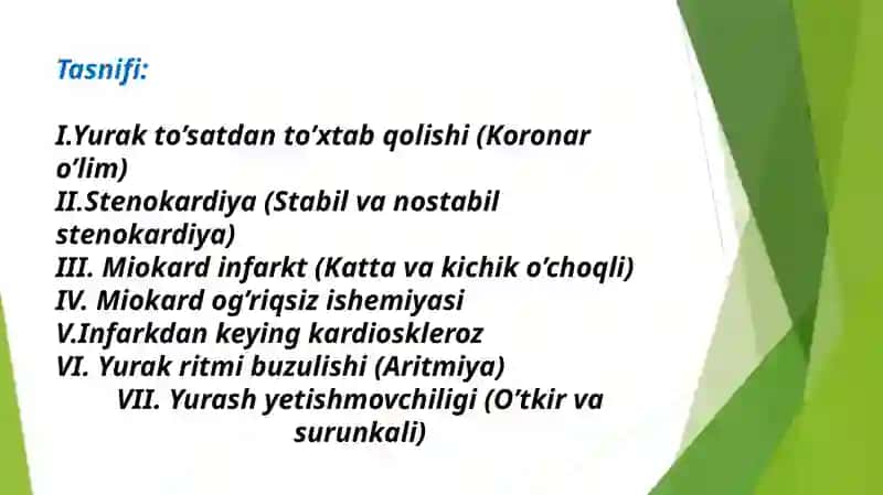 Yurak ishemik kasalliklari: Stenokardiya 3