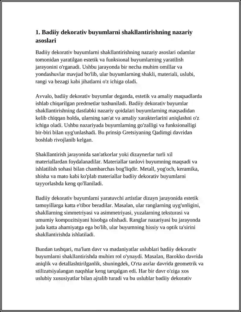 BADIIY DEKORATIV BUYUMLARNI SHAKILKASH 3