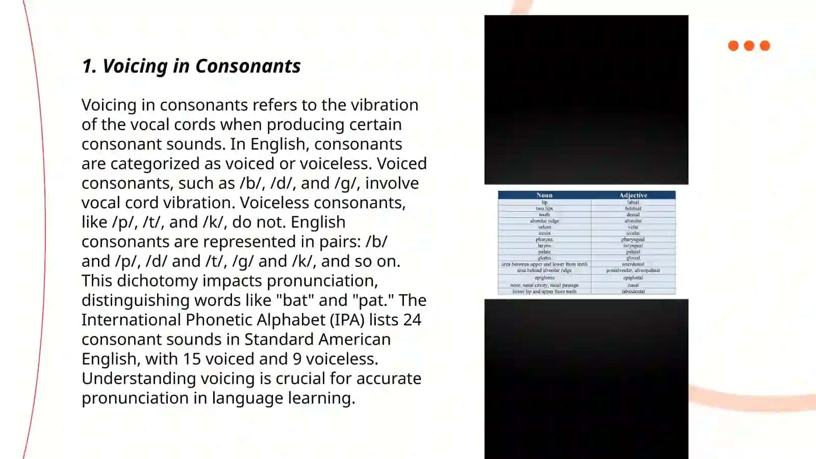 The Classification of Consonant Sounds 3