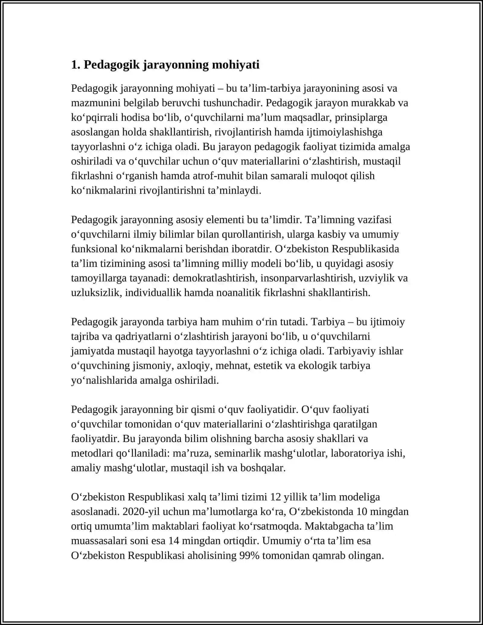 YAXLIT PEDAGOGIK JARAYON VA UNING ETAPLARI 3