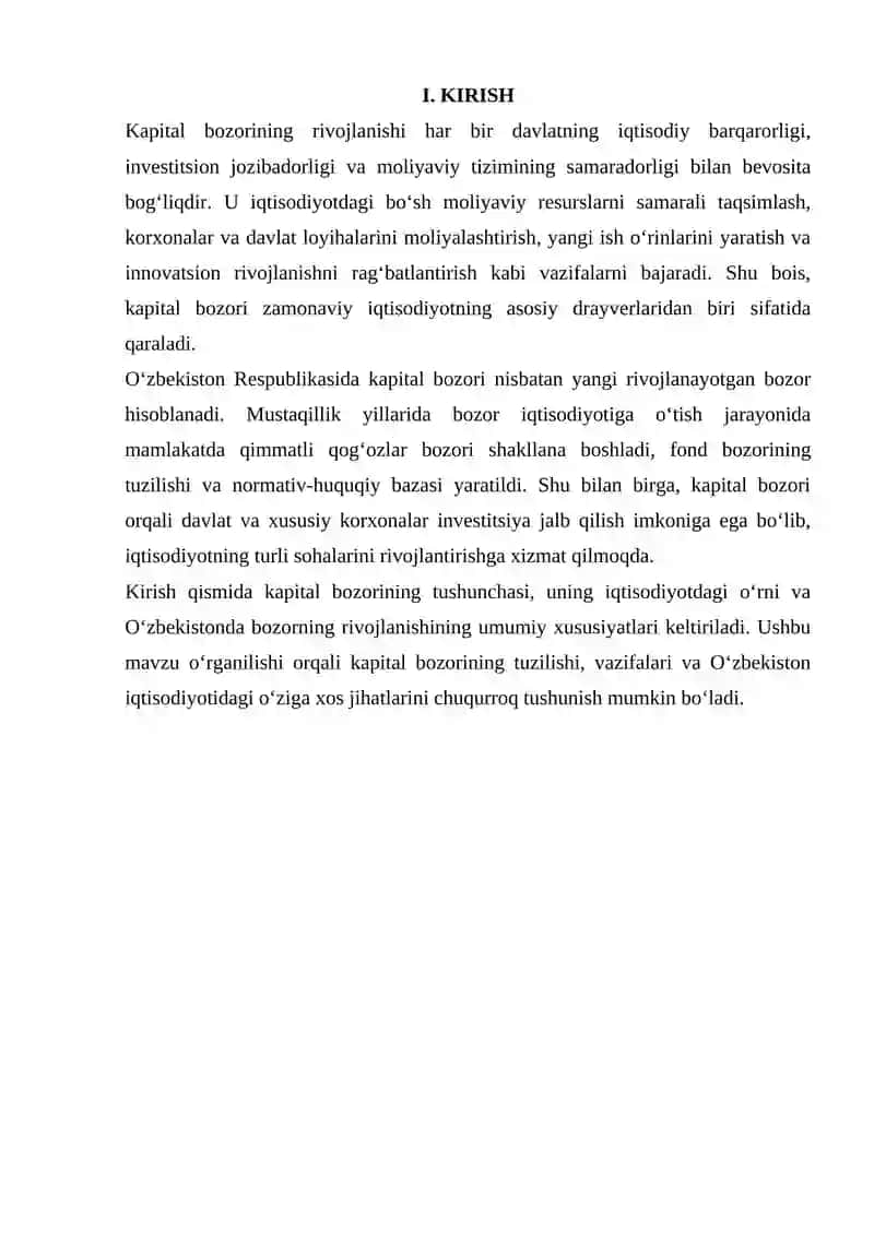 KAPITAL BOZORNING TUZILISHI VA UNING VAZIFALARI 3