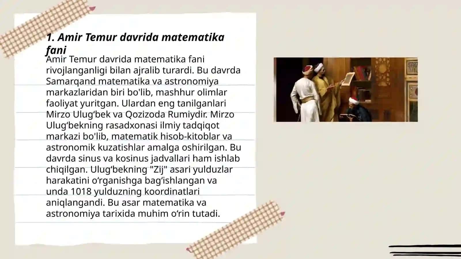 Amir Temur davrida ilm-fan 3